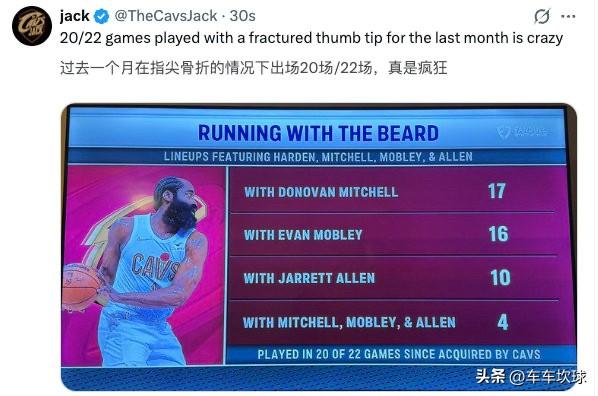 哈登到哪里不是老牛马的明[捂脸]只要能赢球让他干啥都行！

骑士媒体感叹：哈登过