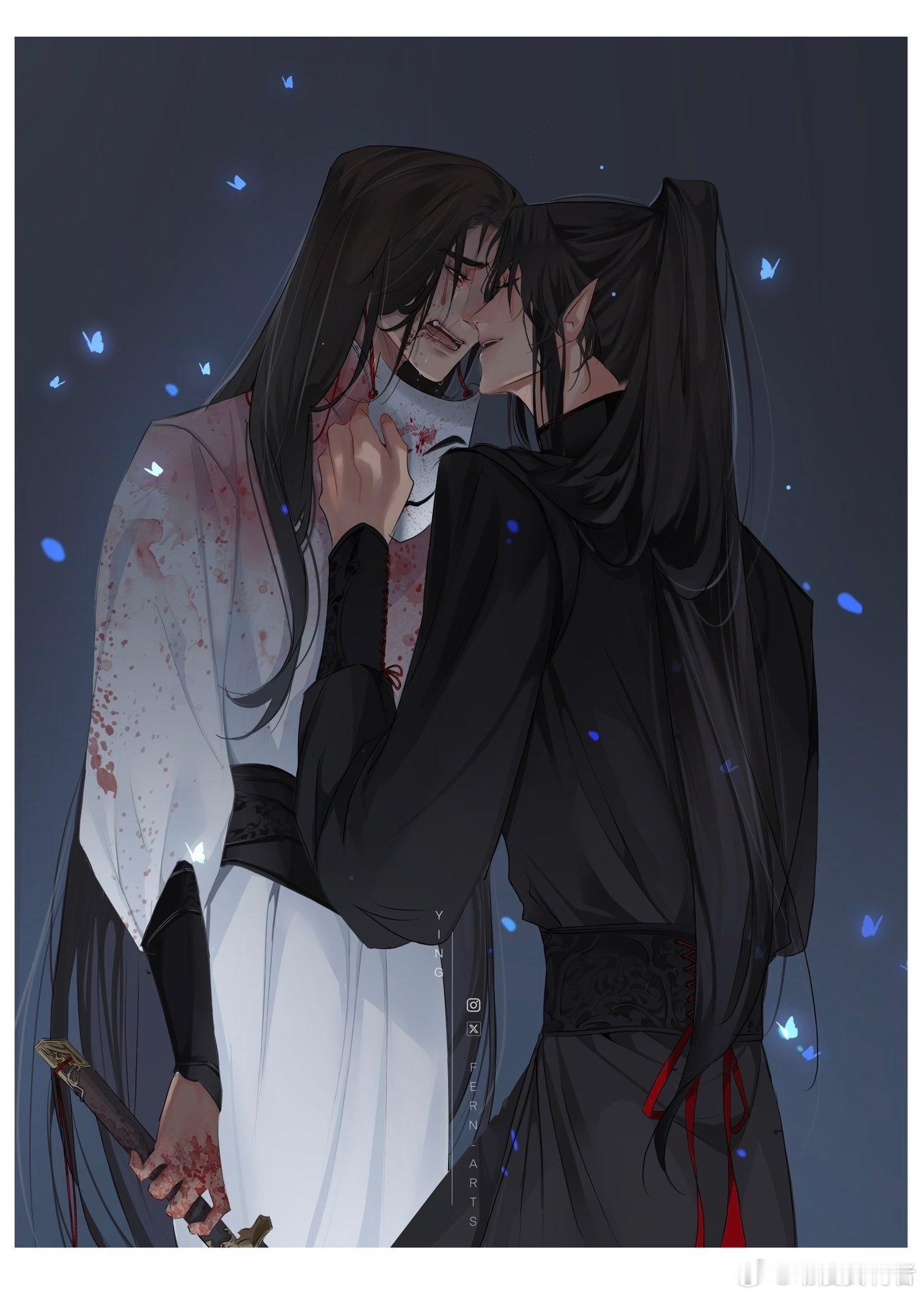 天官赐福  花怜  “对我来说，风光无限的是你，跌落尘埃的也是你。重点是‘你’，