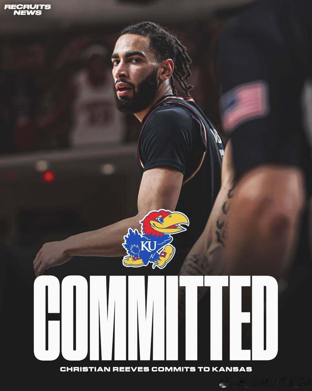 查尔斯顿学院内线克里斯蒂安·里夫斯(Christian Reeves)转学加盟堪