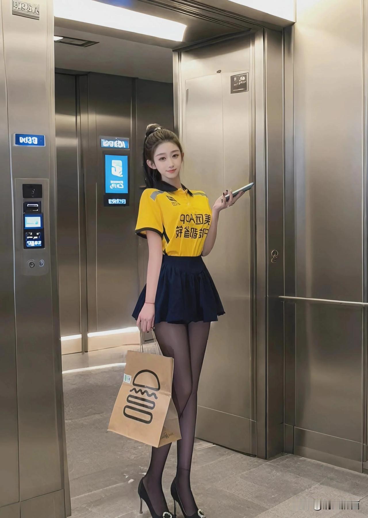 黄衣佳人，青春似火#靓妹倩影分享# #肤白貌美养眼妹# #分享美少女倩影# #甜