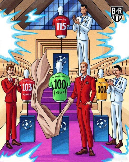 【拜仁3比1切尔西 ，诺伊尔达成欧冠百胜成就】成为C罗，穆勒和卡西利亚斯之后，第