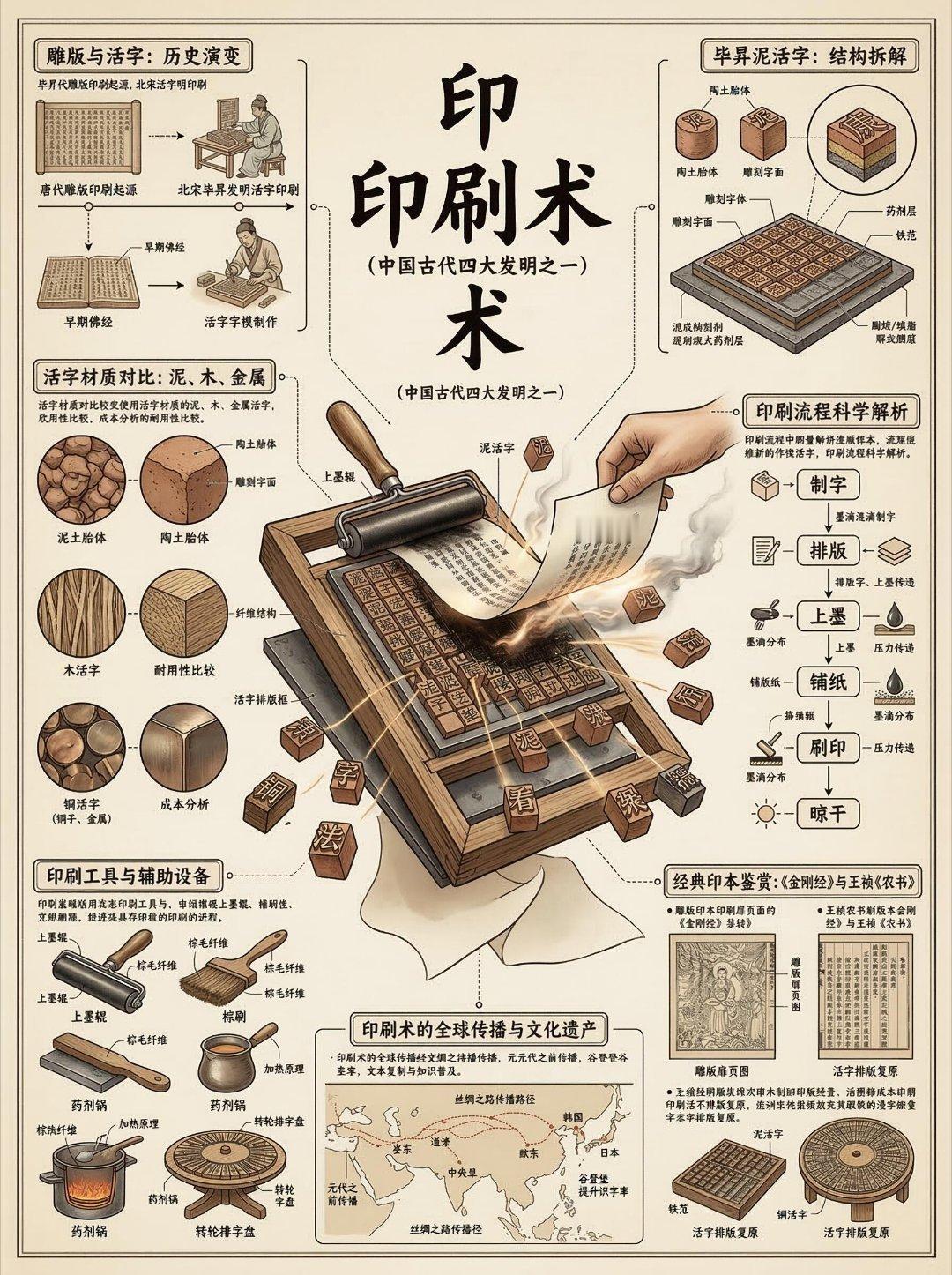 中国古代四大发明。 