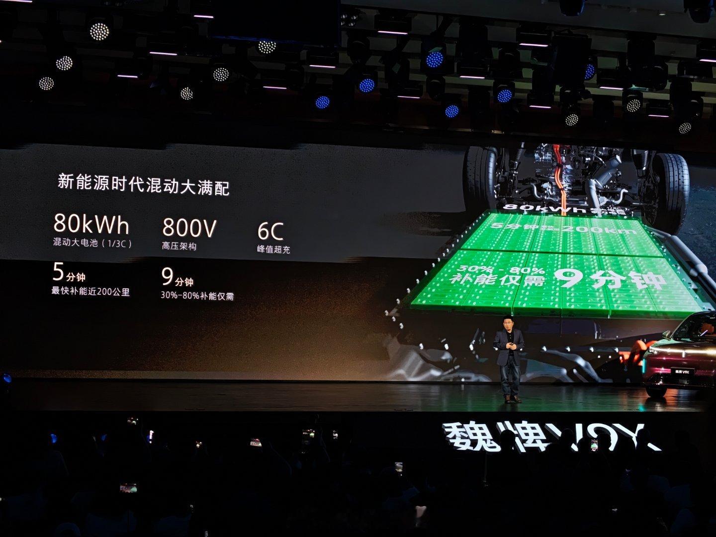 归元S平台的首款车型魏牌V9X PHEV版本的超级Hi-4动力 ， 2.0混动专