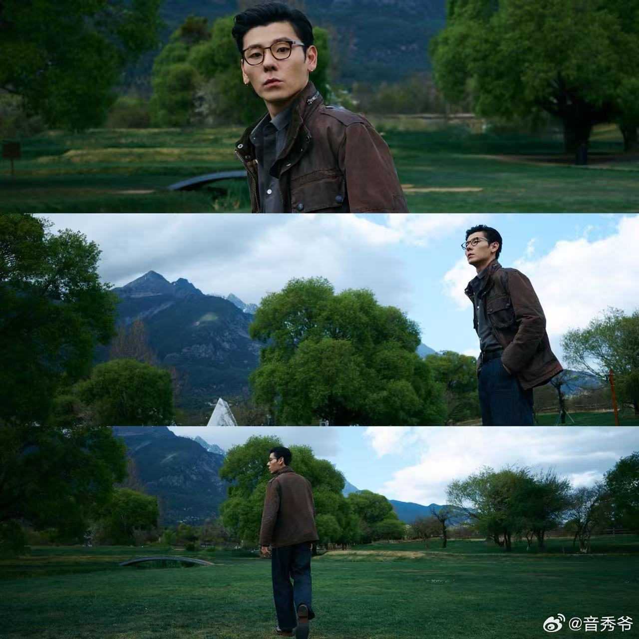 蒋奇明公路片男主蒋奇明电影感路透这组路透真的太有那味儿了，油腊皮穿搭自带随性气场