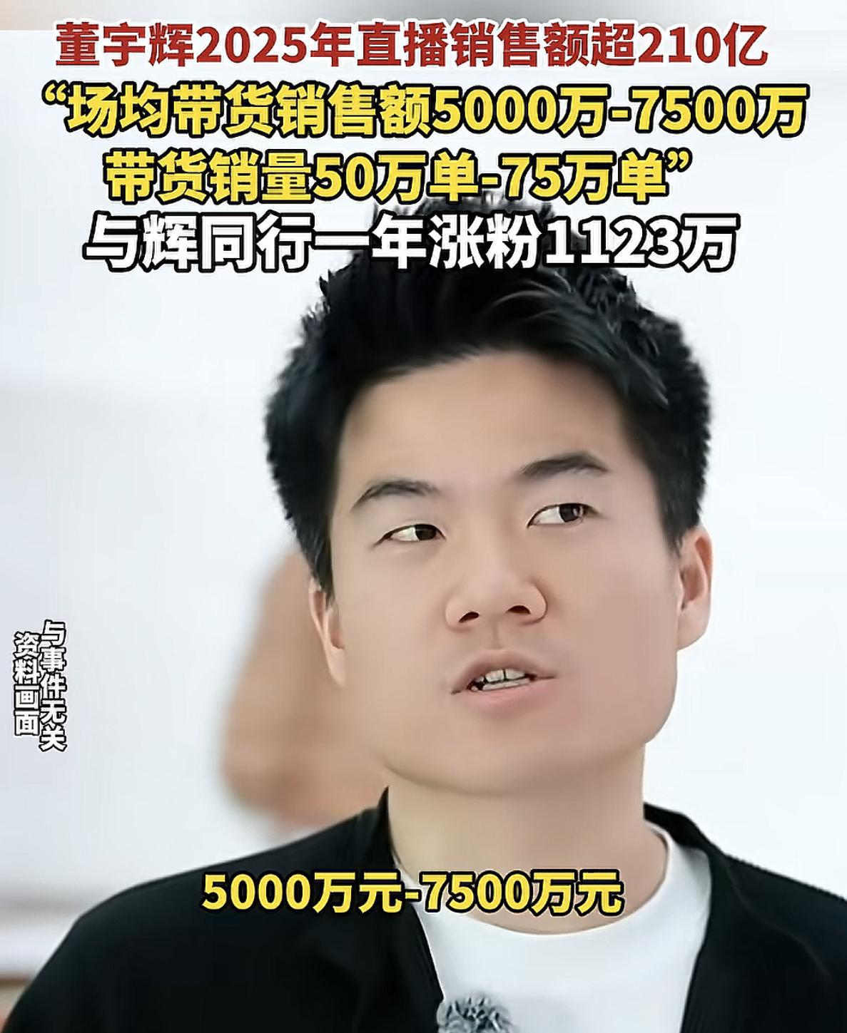 媳妇自从迷上了“与辉同行”的直播间，家里什么东西都从上面买，3000块的手机她舍