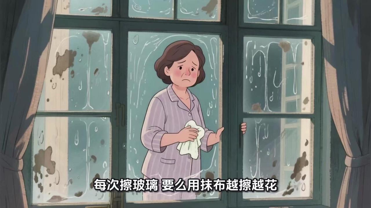 🎈每次擦玻璃，要么用抹布越擦越花，要么留一堆水痕，试试这个老一辈传下来的办法，