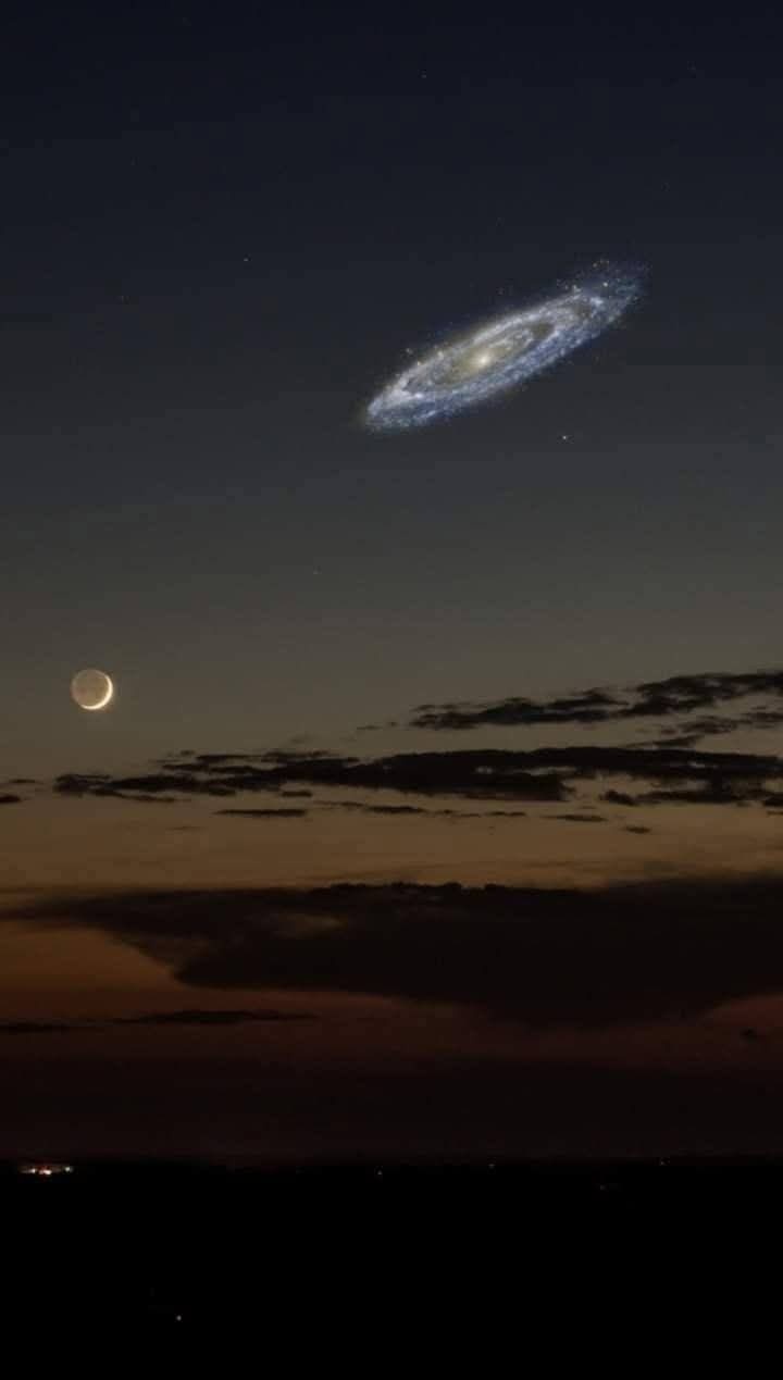 如果仙女座星系更亮的话，它的直径就相当于6个满月 ​​​