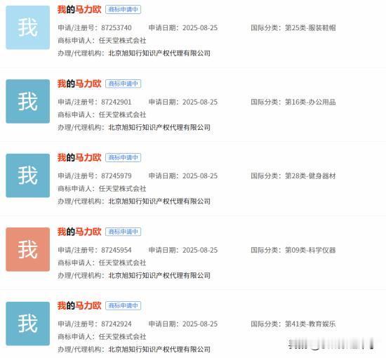 根据网友爆料，任天堂株式会社近期已在中国大陆申请了 “我的马力欧”(MY Mar