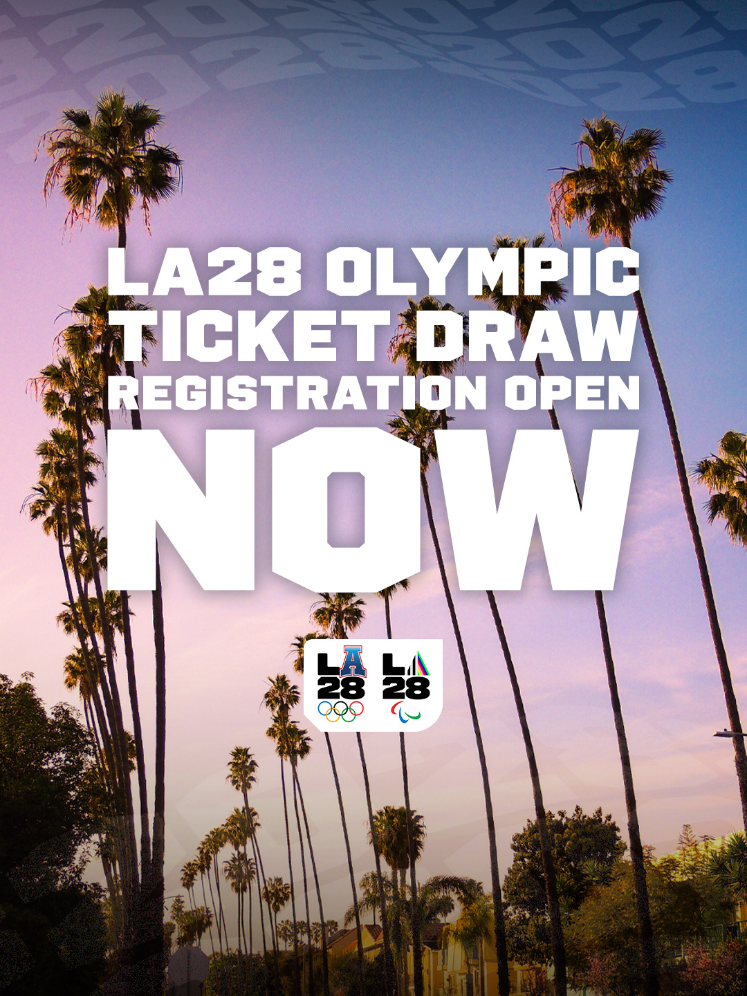 张本智和张本智和 2028洛杉矶奥运会（LA28）门票抽签现已开启。请在3月18