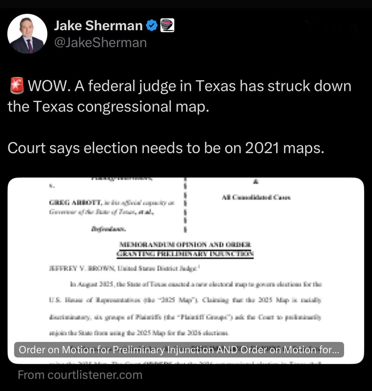 美国得克萨斯的联邦上诉庭2:1叫停了得克萨斯重新划分选区，理由是非法稀释拉丁裔和