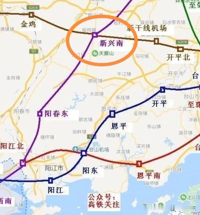 云浮新兴南站为何没成为双高铁汇聚的枢纽？

云浮位置最好的新兴，和佛山高明接壤，