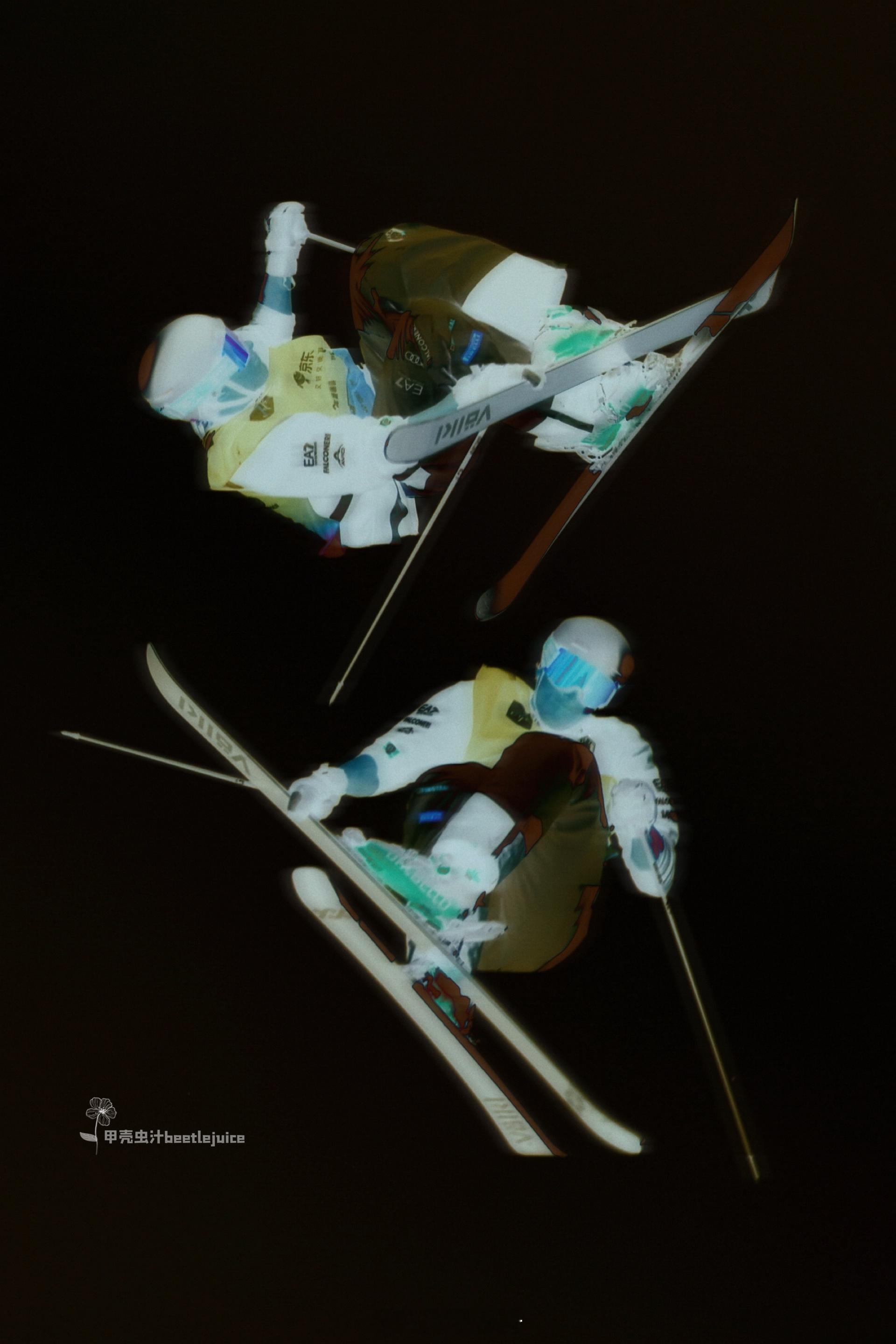 在滑雪拍摄方面，经过两个月的沉淀，我开始尝试氛围感和抽象风