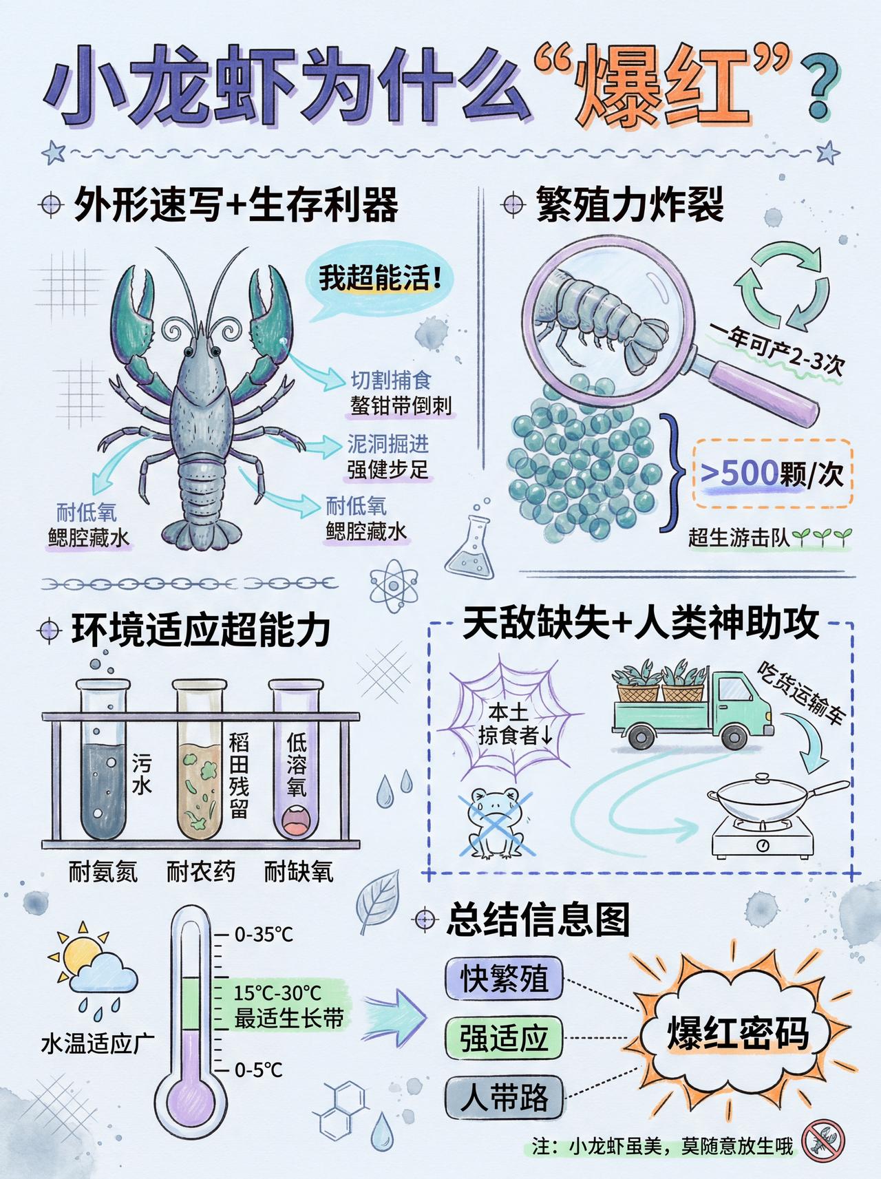 一图看懂：小龙虾为什么“爆红”涨知识 科普 小龙虾 一图看懂