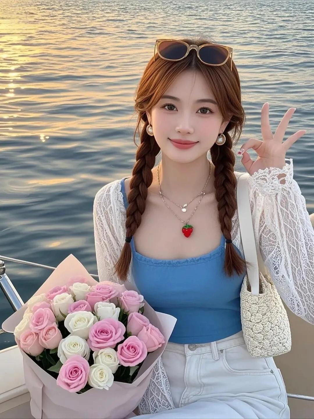 夏日海边少女