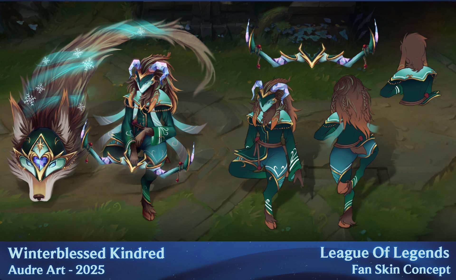 北极星 千珏同人皮肤设计（cr:audre_art）英雄联盟