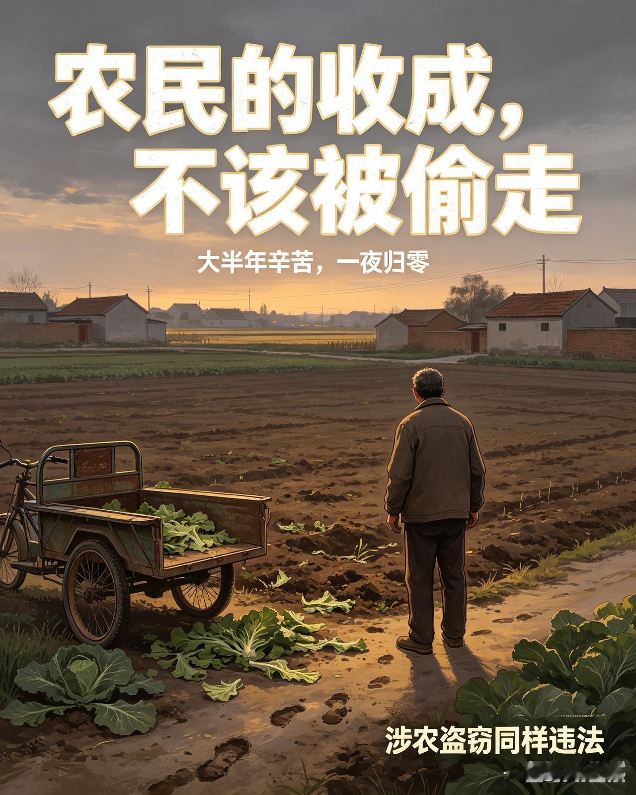 农村偷盗真的变多了！辛苦一季，一夜被洗劫一空太心寒

最近真的明显发现：农村田间