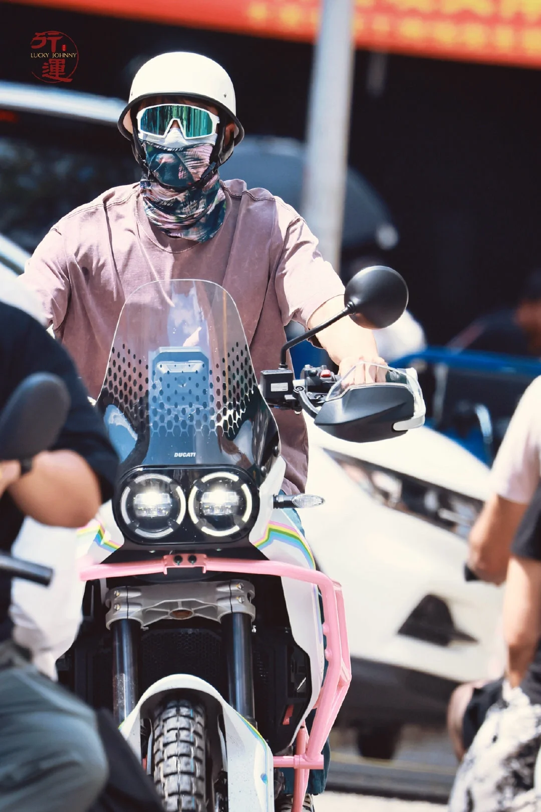 哥的粉色🏍️好炫酷😎