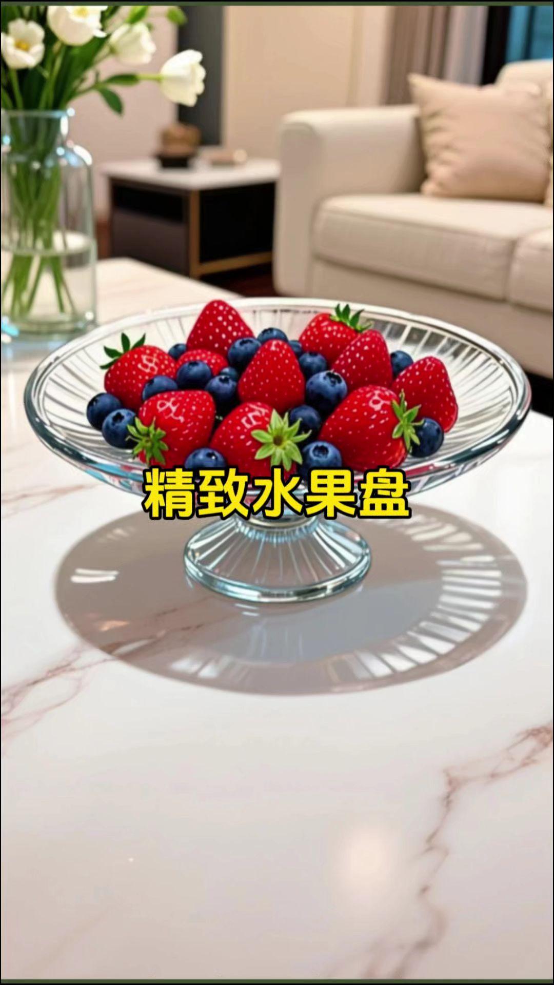 这个玻璃果盘简约精致 很实用