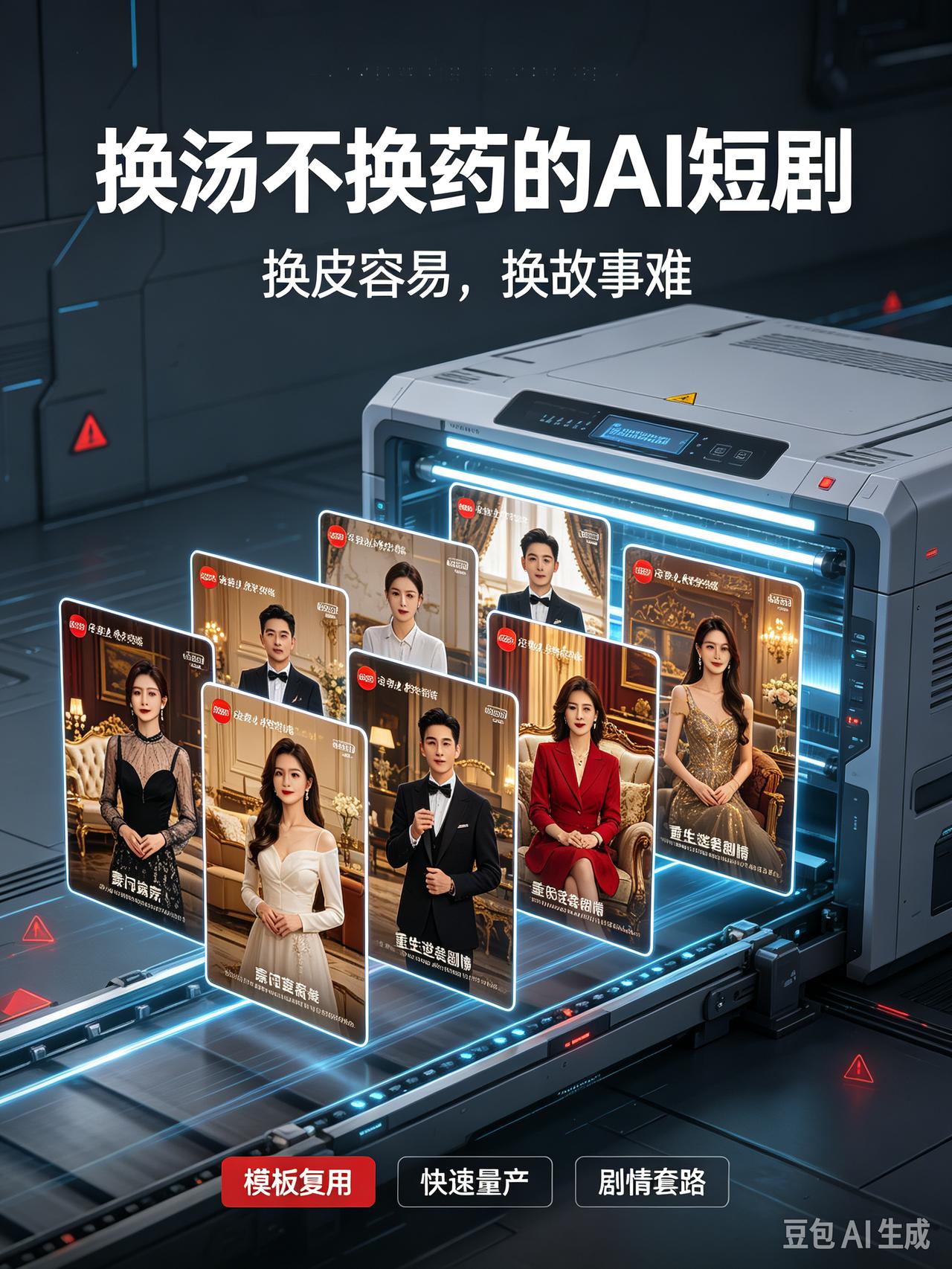 换汤不换药的AI短剧还能“不烧心”吗？
 
打开短视频平台刷短剧，不少观众会有相