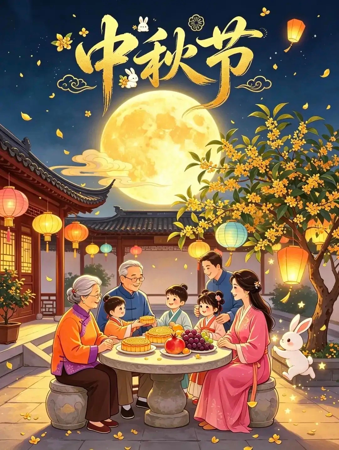 兄弟姐妹们中秋节快乐～阖家幸福安康！ ​​​