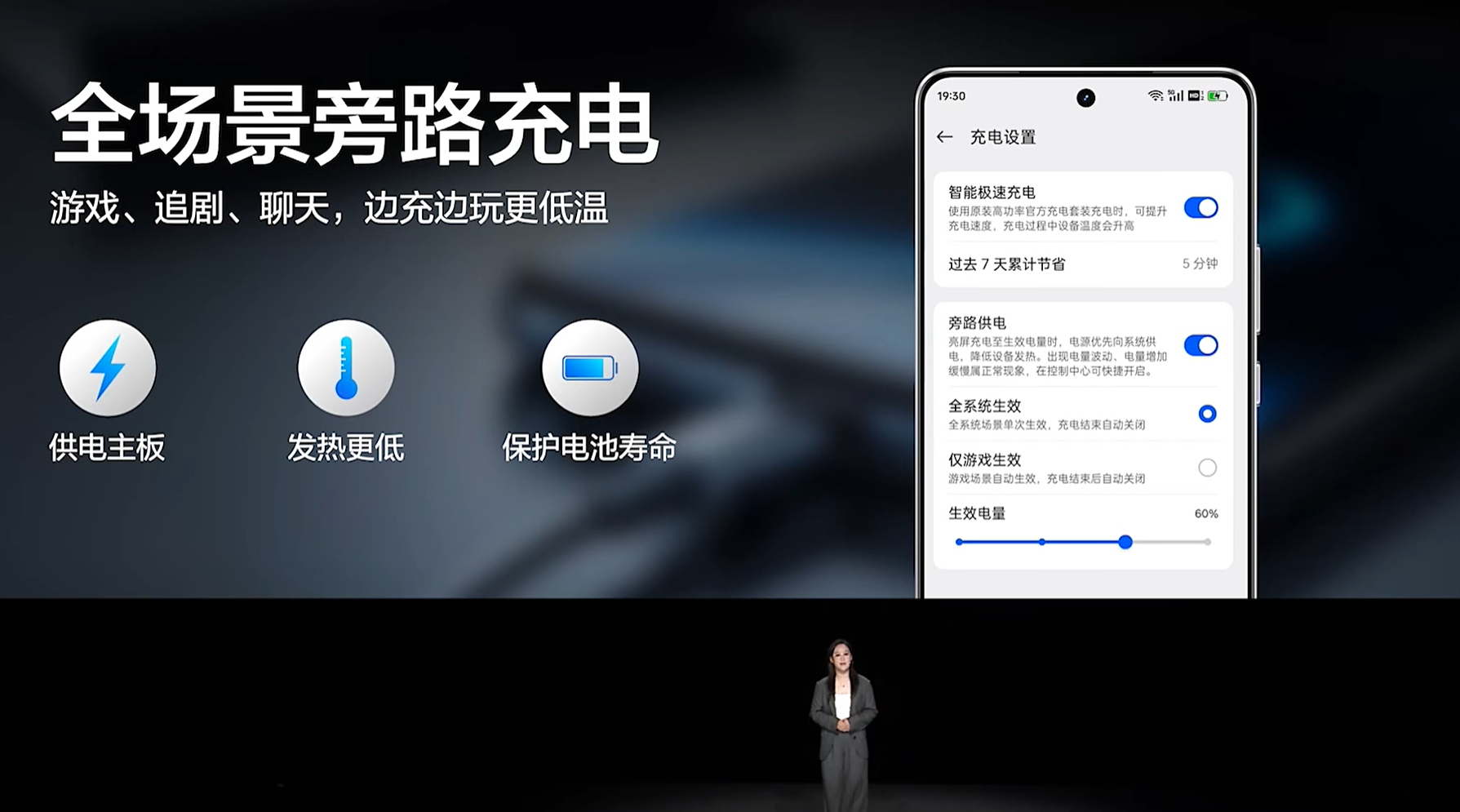 建议厂商们都跟进全场景旁路充电夏天玩手机会舒服很多 ​​​