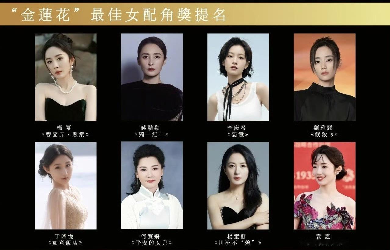 第17届澳门国际电影节“金莲花”奖项提名恭喜杨幂王许梅《酱园弄·悬案》获得“金莲