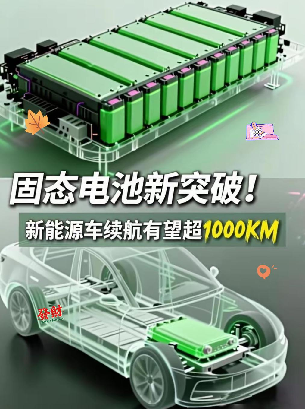 一觉醒来，
买电车的愁眉苦脸，
卖电车的坐立难安，全因央视说固态电池有了大突破，