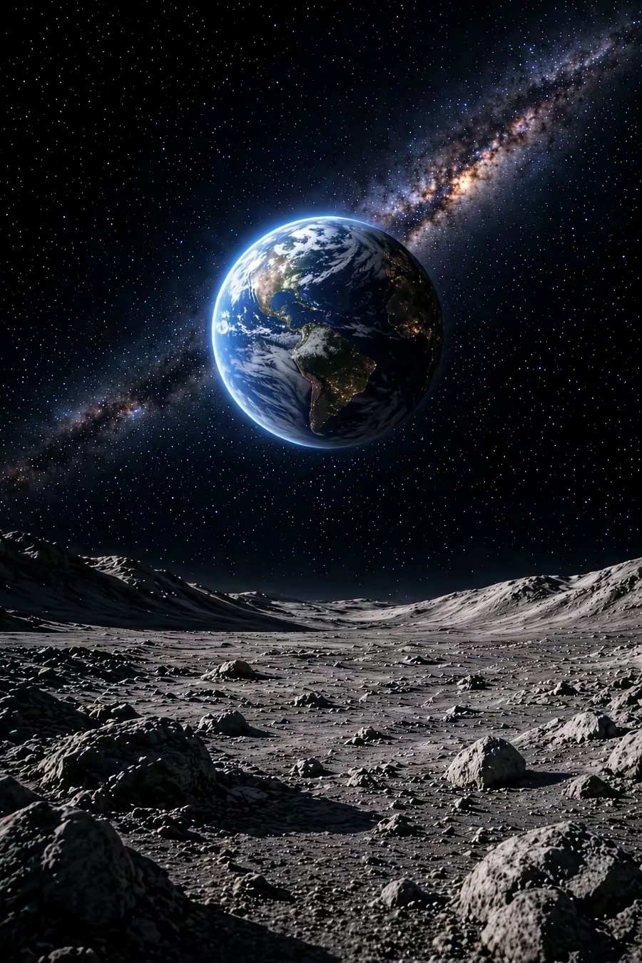 太壮丽了！从月亮上看地球原来是这样的。 