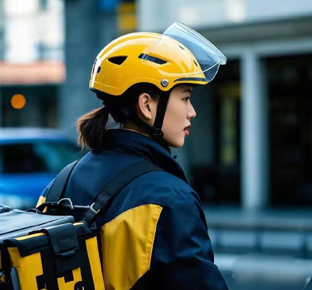 不知道大家发现没有？最近点外卖，时不时就碰到女骑手送过来的！

之前总觉得外卖这