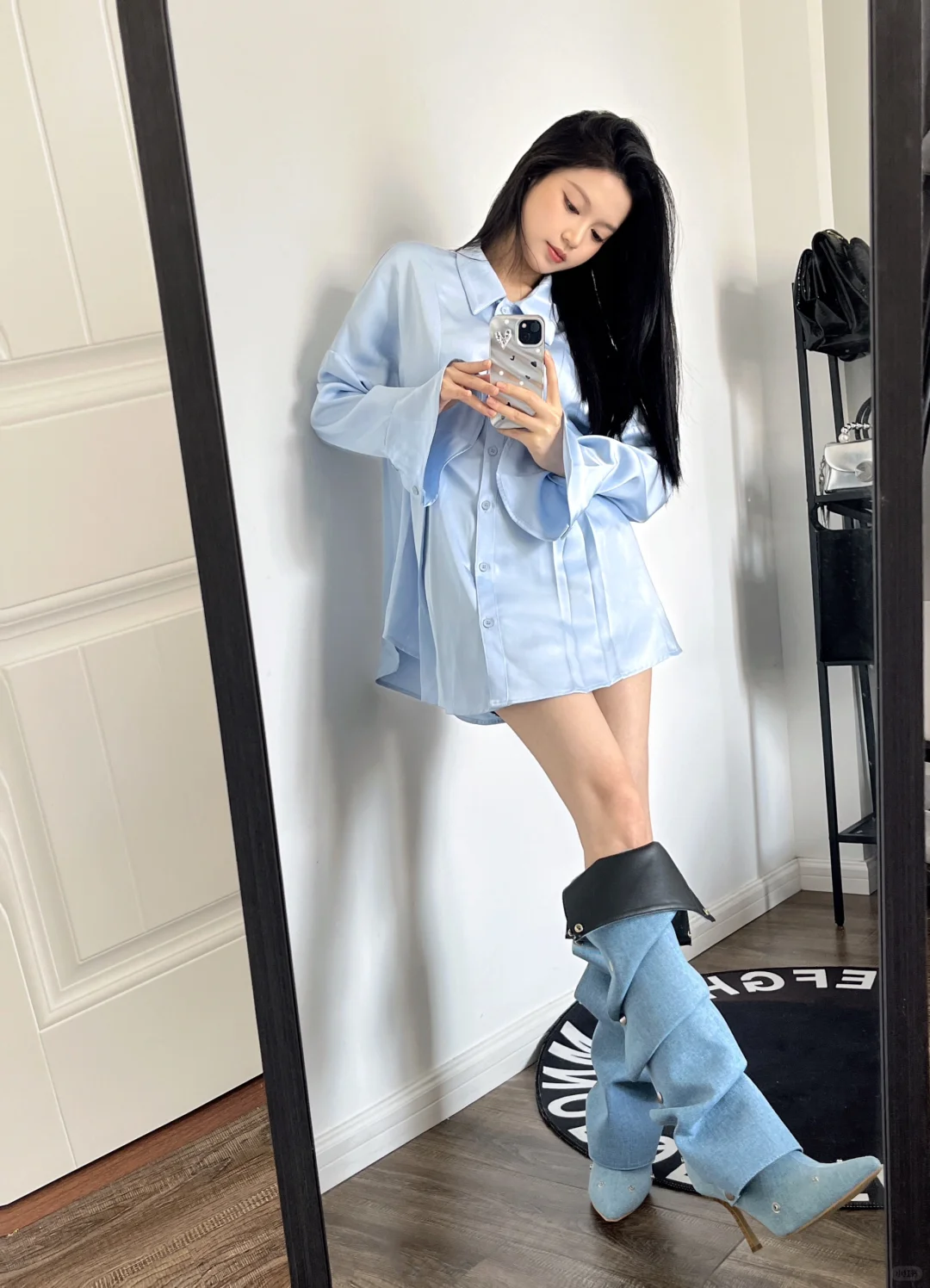 拒绝不了蓝衬衫🦋ins风ootd