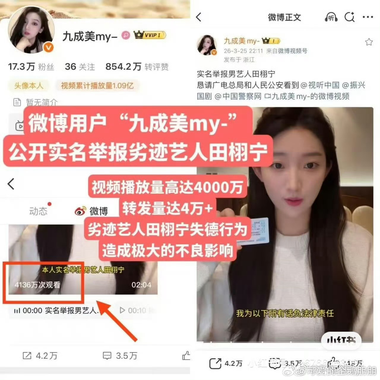 一发这个热搜一下就掉了！！这是为啥啊！田栩宁开不出无犯罪记录 以后不要陷入自证！