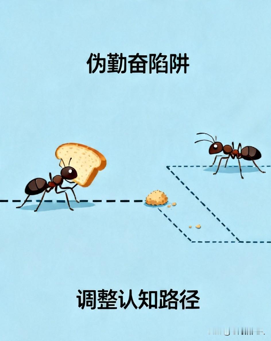 这让我想起在窗边观察蚂蚁搬食的趣事——那些小家伙总沿着固定路线往返，却常因一粒面