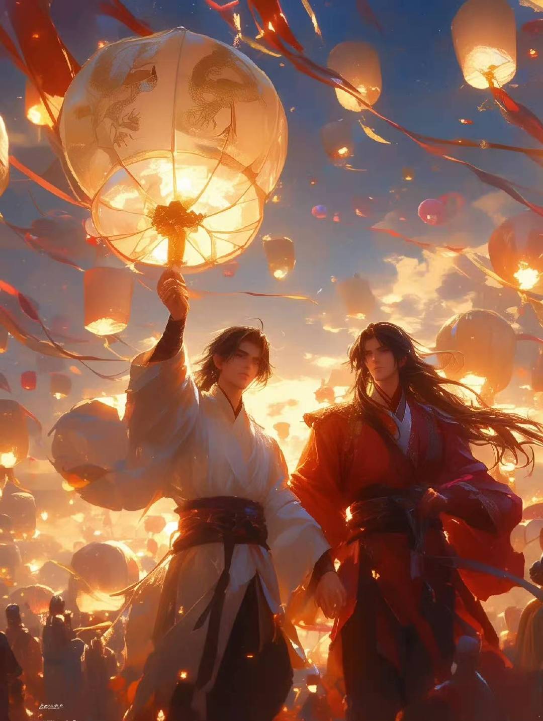 天官赐福依旧权威 en王翊恩的《红绝》太绝了！磁性嗓音唱尽花城深情，红绸红伞氛围