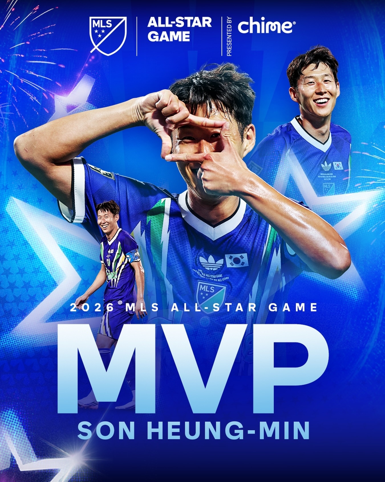 孙兴慜 官方：梅开二度，孙兴慜当选本届全明星赛的MVP👑 