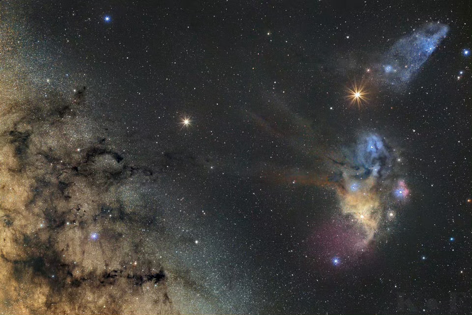 #每天一天文图# 土星、火星与银河星云 ​​​