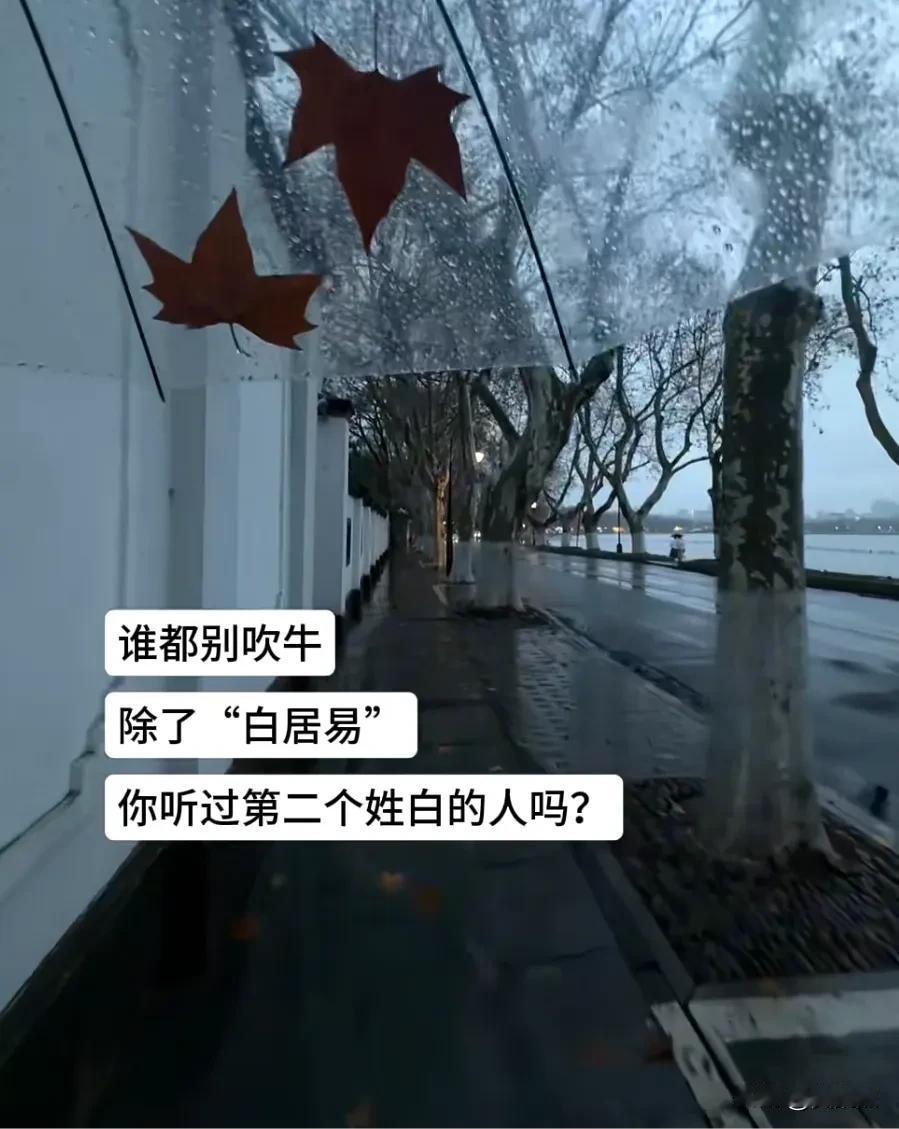 除了白居易，你还能想到第2个姓白的吗？