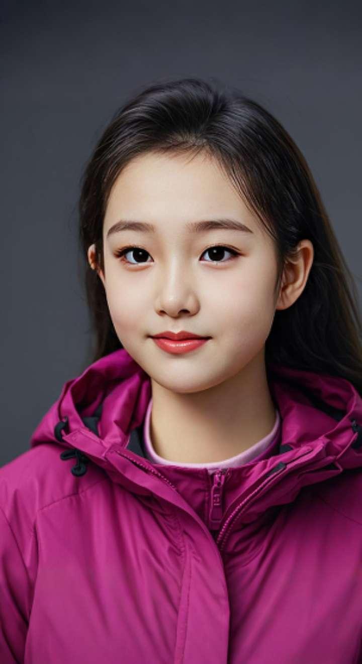 AI扩图 AI冲锋衣甜微笑