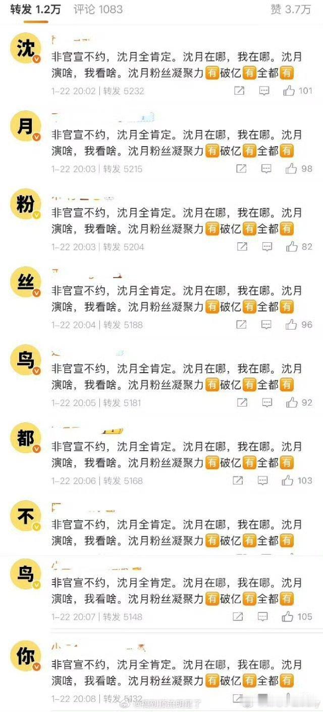 万万没想到，沈月沈月 粉丝居然给张晚意张晚意 排字了，新剧《但愿人长久》非官宣不
