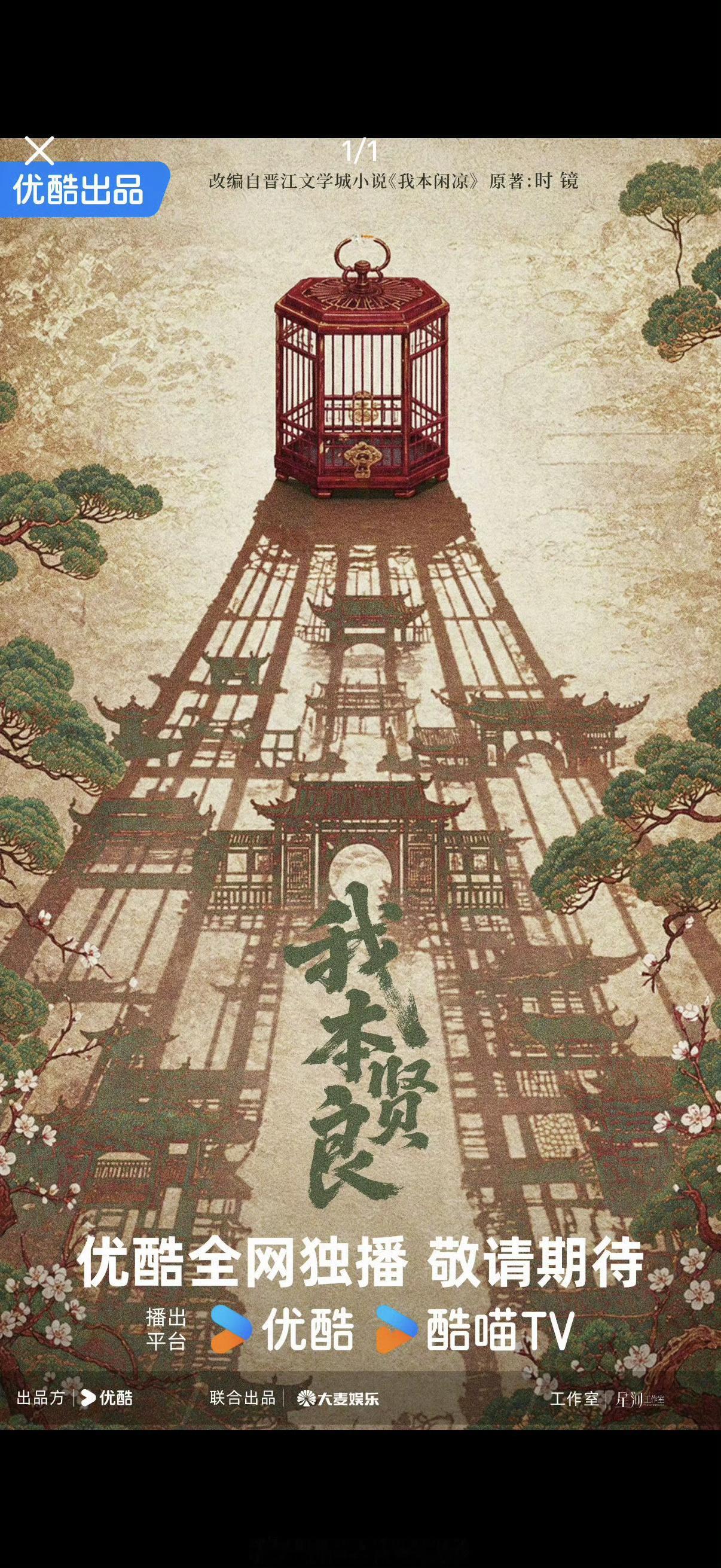 🍉：谭松韵《我本贤良》，👖优酷古装权谋剧改编《我本闲凉》，穿越成寡妇的女主撩