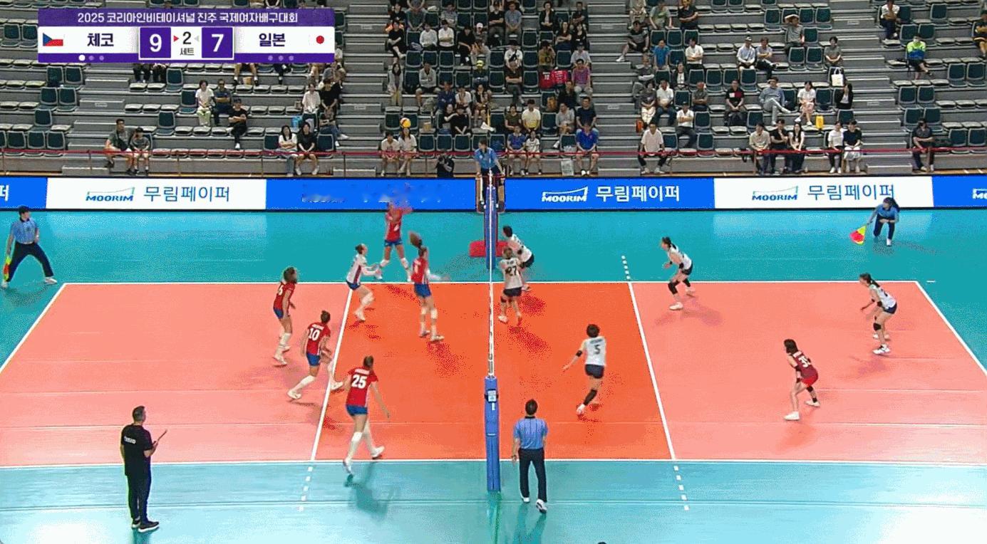 国际排坛动态日本女排2025韩国晋州女排国际邀请赛，捷克队3-0（25-18/2
