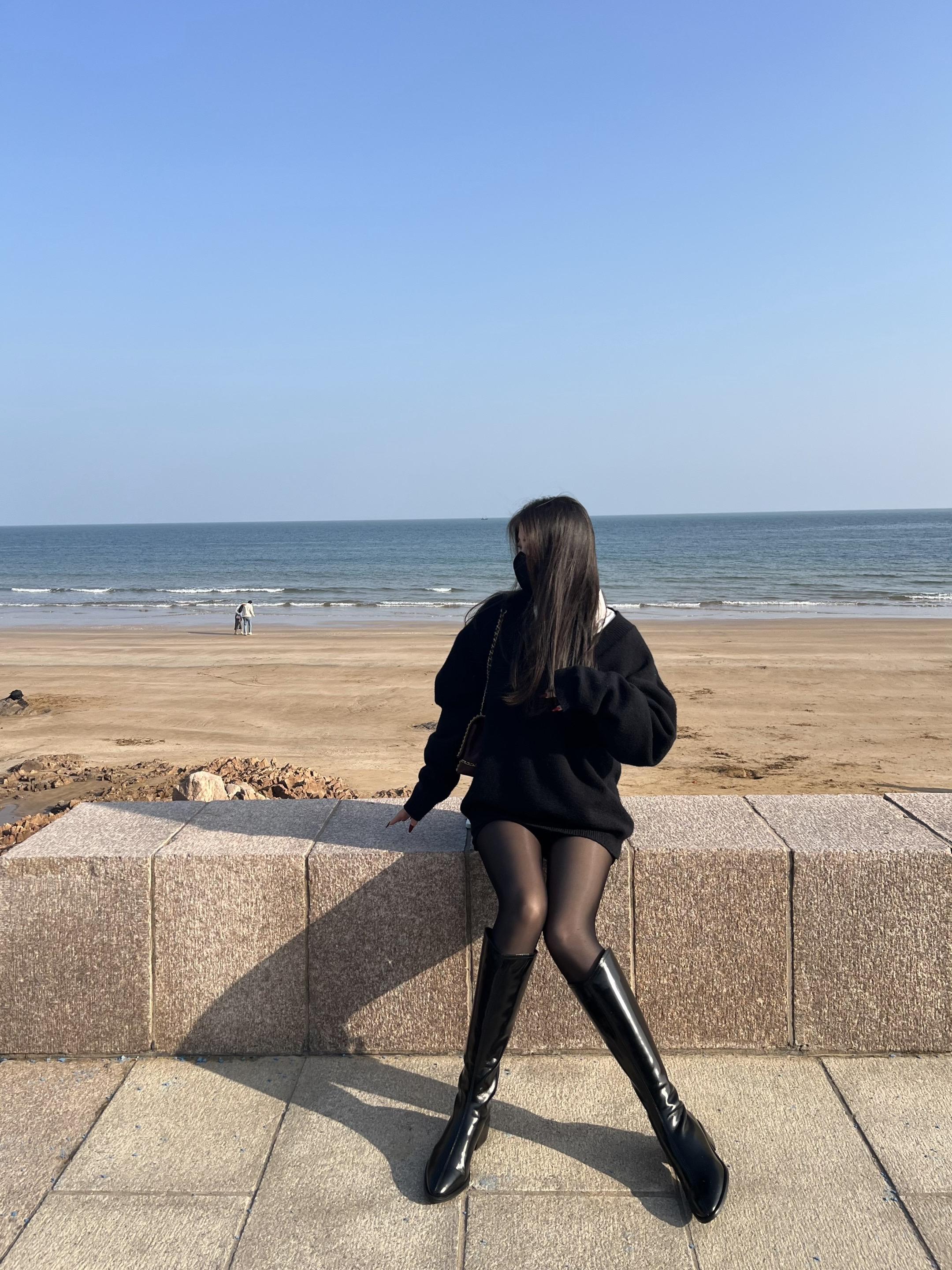 冬天去看海 骑士靴Wolford