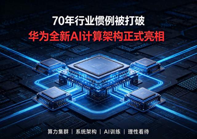 70年行业惯例被打破，华为全新AI计算架构正式亮相