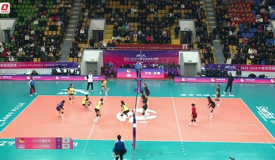 2025-2026赛季中国女排超级联赛第一轮，辽宁女排0比3山东女排（16-25
