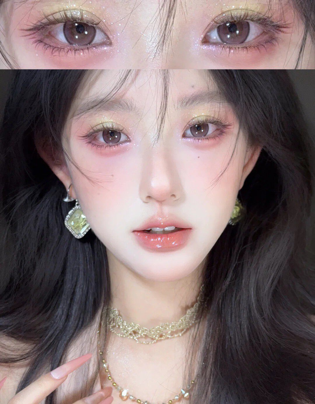 清明踏青出游怎么少得了限定早春氛围妆！温柔粉绿撞色清透又灵动，低饱和配色巨显嫩，