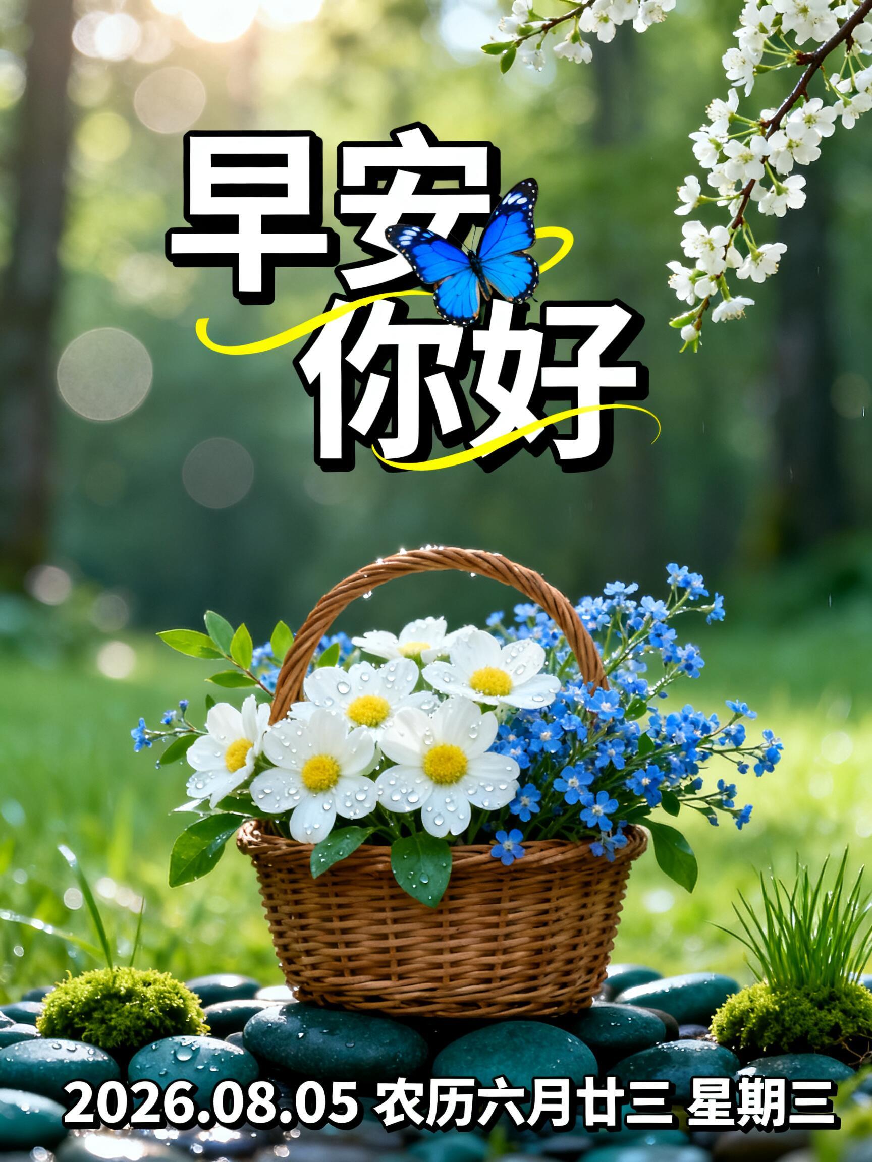 2026.8.5周三早安祝福图片壁纸拿图吱一声噢～ 