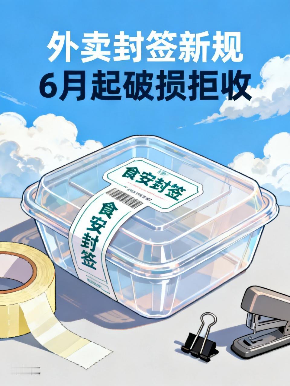 6月起外卖封签破损直接拒收！这招真能管住“黑手”吗？

2026年6月1日起，国