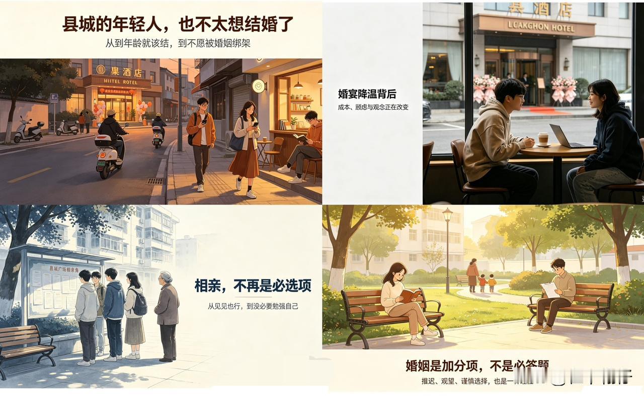 以前总以为恐婚只是大城市年轻人的选择，如今这种变化，也正在县城悄悄发生。今年十一