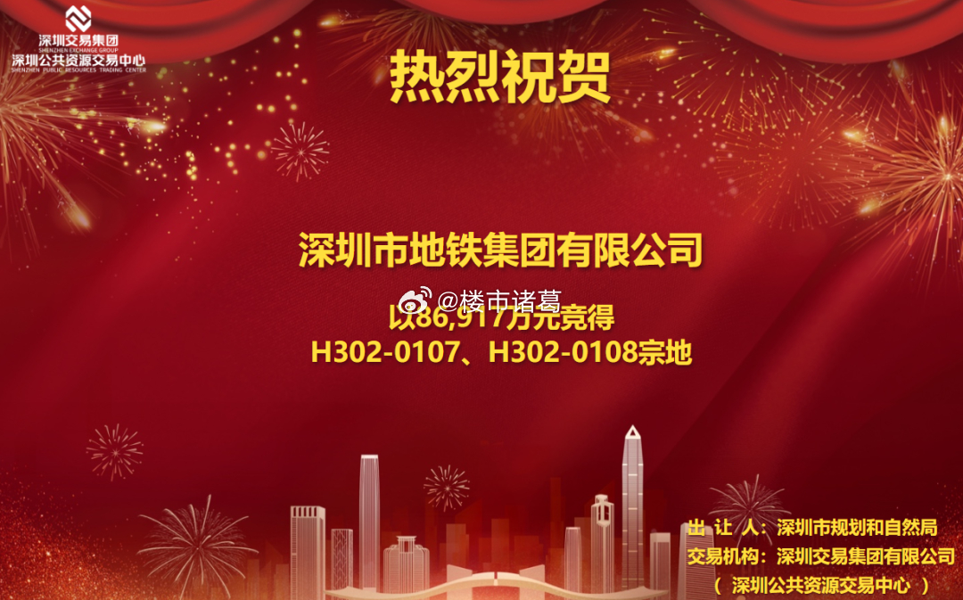 2026年深圳第一宗土拍，罗湖笋岗宅地，被深铁以底价8.69亿元拿下，综合楼面价