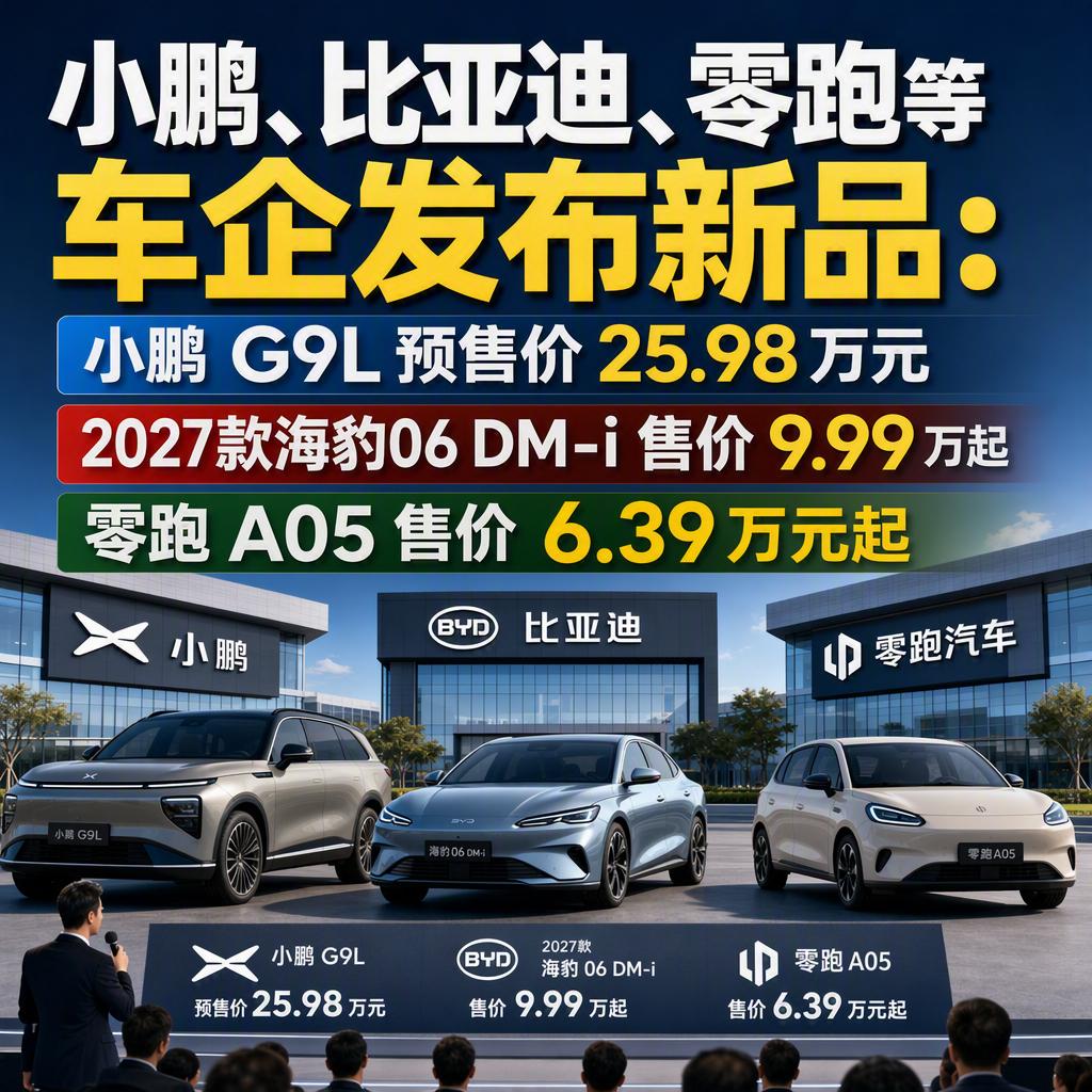 9.99万、6.39万、25.98万，同一晚三家车企把价格牌全部亮了出来。
这不