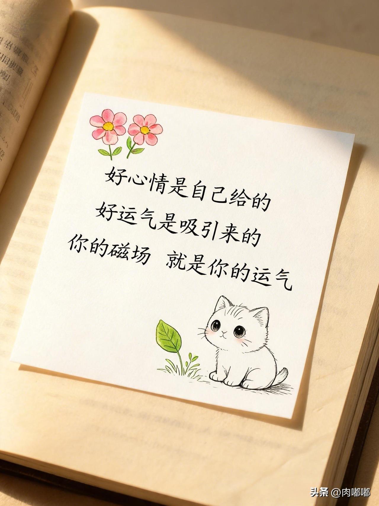 好心情是自己给的，好运气是吸引来的，你的磁场，就是你的运气。[祈祷]与其天天求神